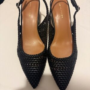 Marc Fisher Woman Lilia Block Heel Slingback Pumps Size 9M black color